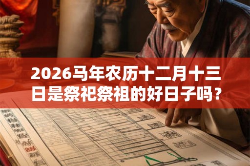 2026马年农历十二月十三日是祭祀祭祖的好日子吗？