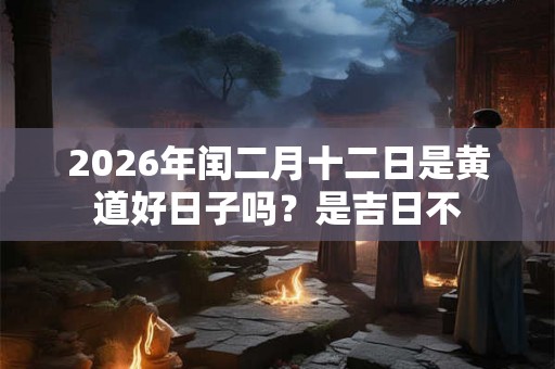 2026年闰二月十二日是黄道好日子吗？是吉日不