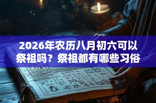 2026年农历八月初六可以祭祖吗?祭祖都有哪些习俗? 2026年农历八月初六可以祭祖吗?祭祖都有哪些习俗?