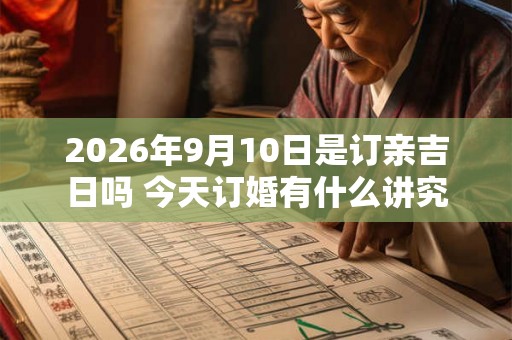 2026年9月10日是订亲吉日吗 今天订婚有什么讲究