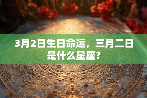 3月2日生日命运，三月二日是什么星座？