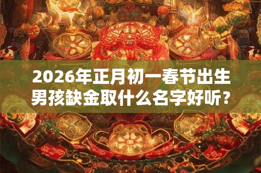 2026年正月初一春节出生男孩缺金取什么名字好听？