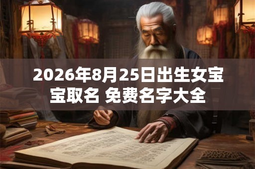 2026年8月25日出生女宝宝取名 免费名字大全