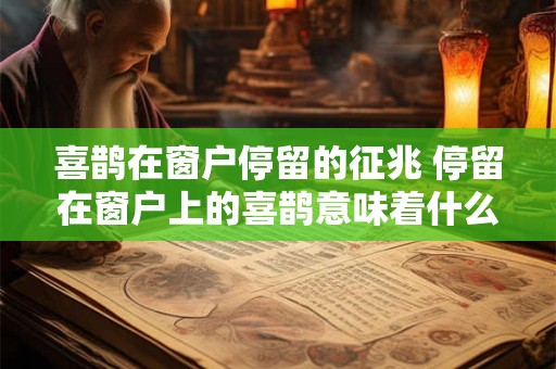 喜鹊在窗户停留的征兆 停留在窗户上的喜鹊意味着什么
