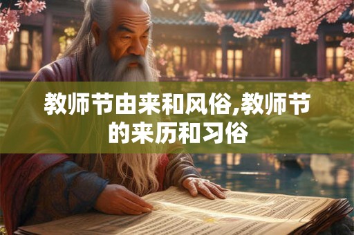 教师节由来和风俗,教师节的来历和习俗