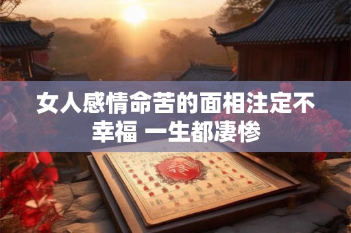 女人感情命苦的面相注定不幸福 一生都凄惨
