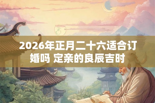 2026年正月二十六适合订婚吗 定亲的良辰吉时