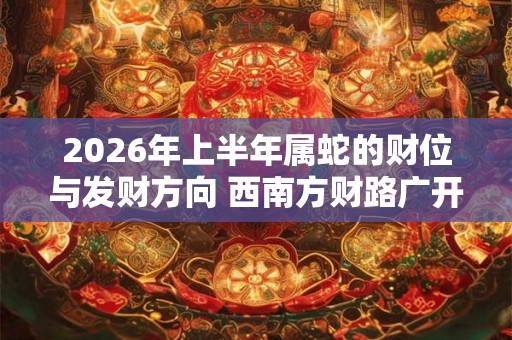 2026年上半年属蛇的财位与发财方向 西南方财路广开