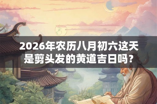 2026年农历八月初六这天是剪头发的黄道吉日吗？