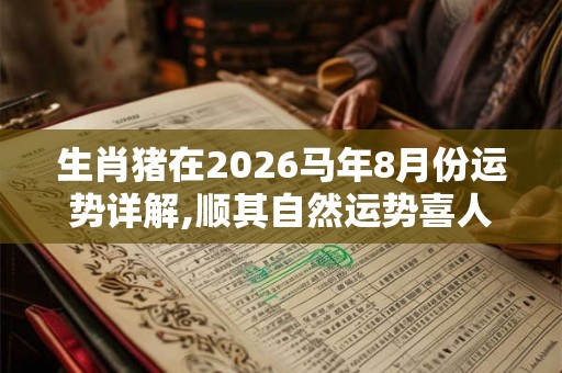 生肖猪在2026马年8月份运势详解,顺其自然运势喜人