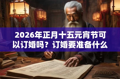 2026年正月十五元宵节可以订婚吗？订婚要准备什么？
