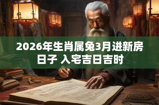 2026年生肖属兔3月进新房日子 入宅吉日吉时