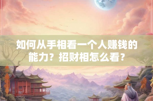 如何从手相看一个人赚钱的能力？招财相怎么看？