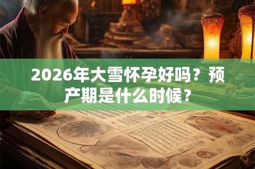 2026年大雪怀孕好吗？预产期是什么时候？