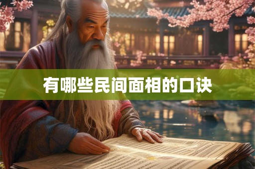 有哪些民间面相的口诀