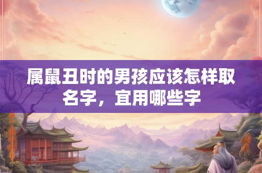 属鼠丑时的男孩应该怎样取名字，宜用哪些字
