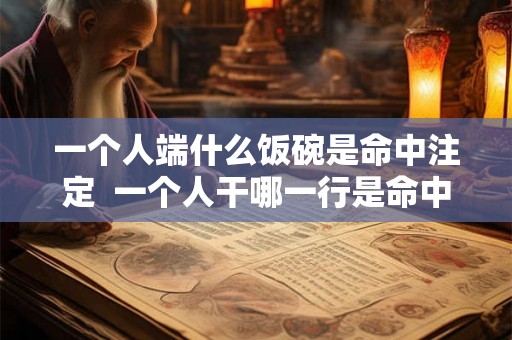 一个人端什么饭碗是命中注定  一个人干哪一行是命中注定的
