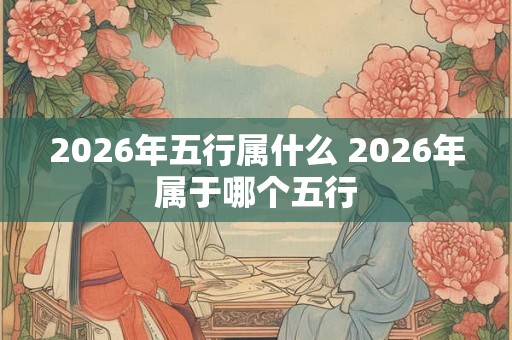 2026年五行属什么 2026年属于哪个五行