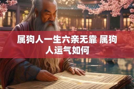 属狗人一生六亲无靠 属狗人运气如何 属狗人一生六亲无靠 属狗人运气如何