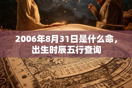 2006年8月31日是什么命，出生时辰五行查询