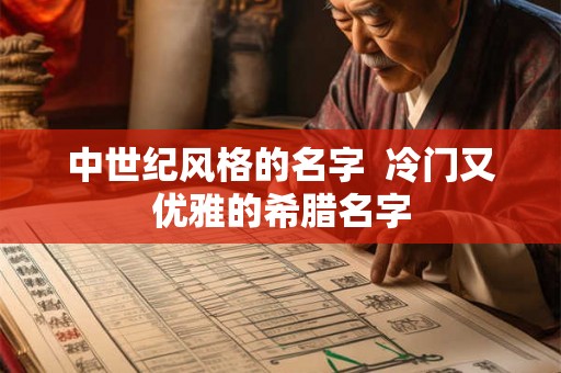 中世纪风格的名字  冷门又优雅的希腊名字