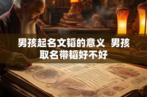 男孩起名文韬的意义  男孩取名带韬好不好