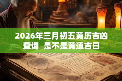 2026年三月初五黄历吉凶查询  是不是黄道吉日