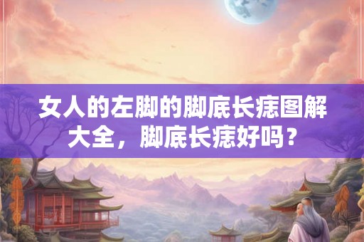 女人的左脚的脚底长痣图解大全，脚底长痣好吗？