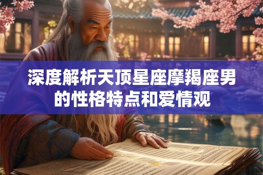 深度解析天顶星座摩羯座男的性格特点和爱情观 深度解析天顶星座摩羯座男的性格特点和爱情观