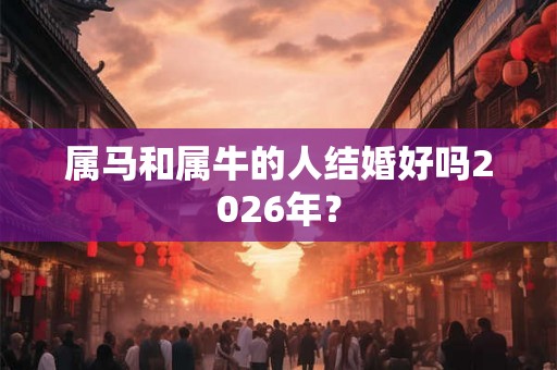 属马和属牛的人结婚好吗2026年? 属马和属牛的人结婚好吗2026年?