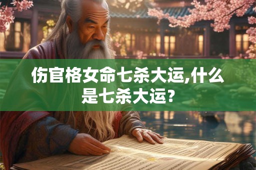 伤官格女命七杀大运,什么是七杀大运？