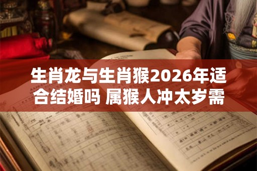 生肖龙与生肖猴2026年适合结婚吗 属猴人冲太岁需谨慎