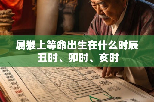 属猴上等命出生在什么时辰 丑时、卯时、亥时