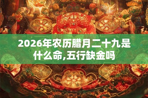 2026年农历腊月二十九是什么命,五行缺金吗