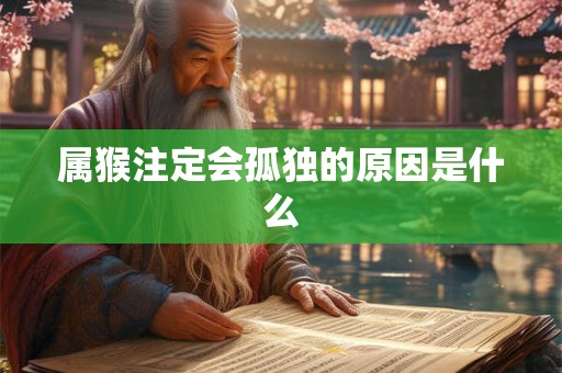 属猴注定会孤独的原因是什么