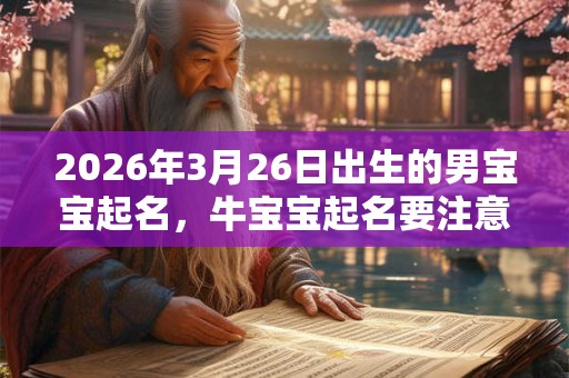 2026年3月26日出生的男宝宝起名,牛宝宝起名要注意什么? 2026年3月26日出生的男宝宝起名,牛宝宝起名要注意什么?