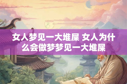 女人梦见一大堆屎 女人为什么会做梦梦见一大堆屎 女人梦见一大堆屎 女人为什么会做梦梦见一大堆屎