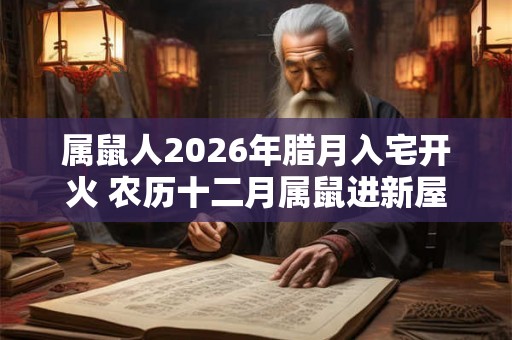 属鼠人2026年腊月入宅开火 农历十二月属鼠进新屋吉日