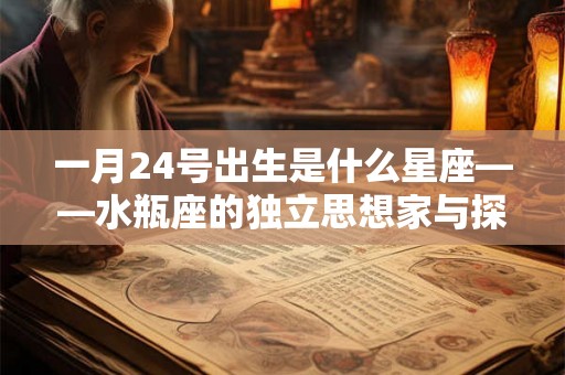 一月24号出生是什么星座——水瓶座的独立思想家与探险家