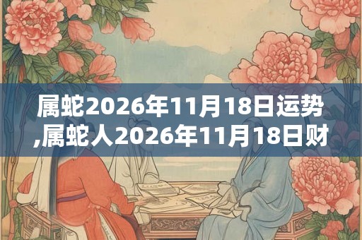 属蛇2026年11月18日运势,属蛇人2026年11月18日财运,生肖蛇2026年11月18日运势 属蛇2026年11月18日运势,属蛇人2026年11月18日财运,生肖蛇2026年11月18日运势