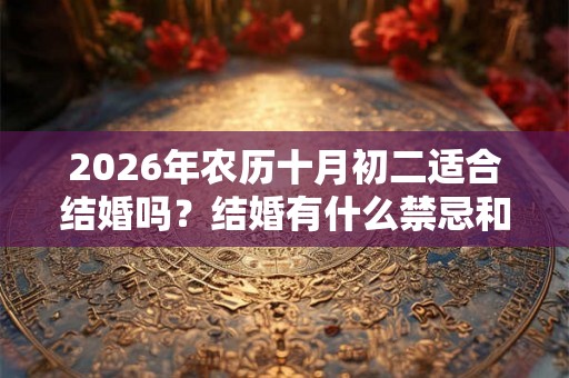2026年农历十月初二适合结婚吗？结婚有什么禁忌和忌讳？