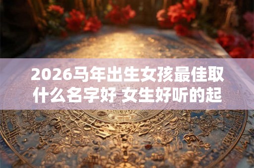 2026马年出生女孩最佳取什么名字好 女生好听的起名