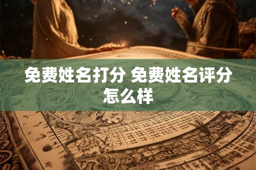 免费姓名打分 免费姓名评分怎么样 免费姓名打分 免费姓名评分怎么样