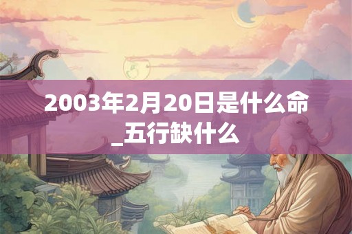 2003年2月20日是什么命_五行缺什么