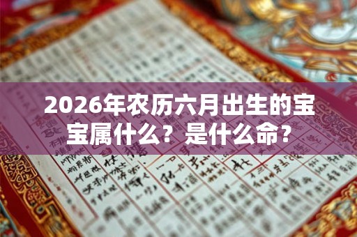 2026年农历六月出生的宝宝属什么？是什么命？
