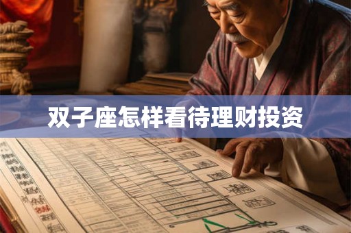 双子座怎样看待理财投资
