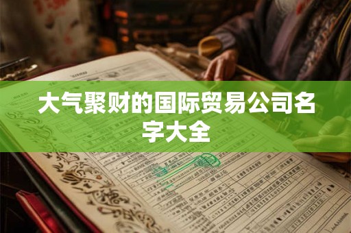 大气聚财的国际贸易公司名字大全