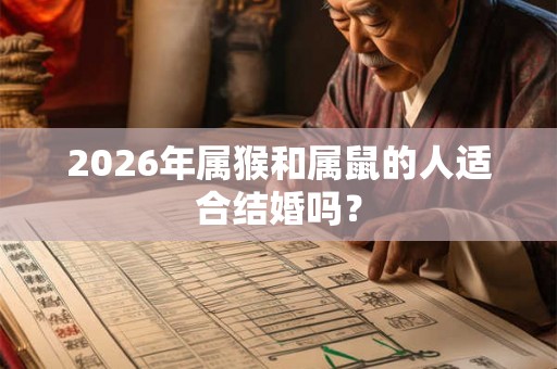 2026年属猴和属鼠的人适合结婚吗？