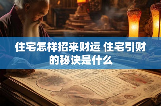 住宅怎样招来财运 住宅引财的秘诀是什么
