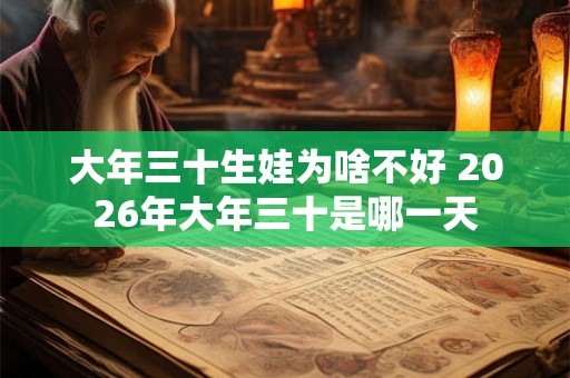 大年三十生娃为啥不好 2026年大年三十是哪一天